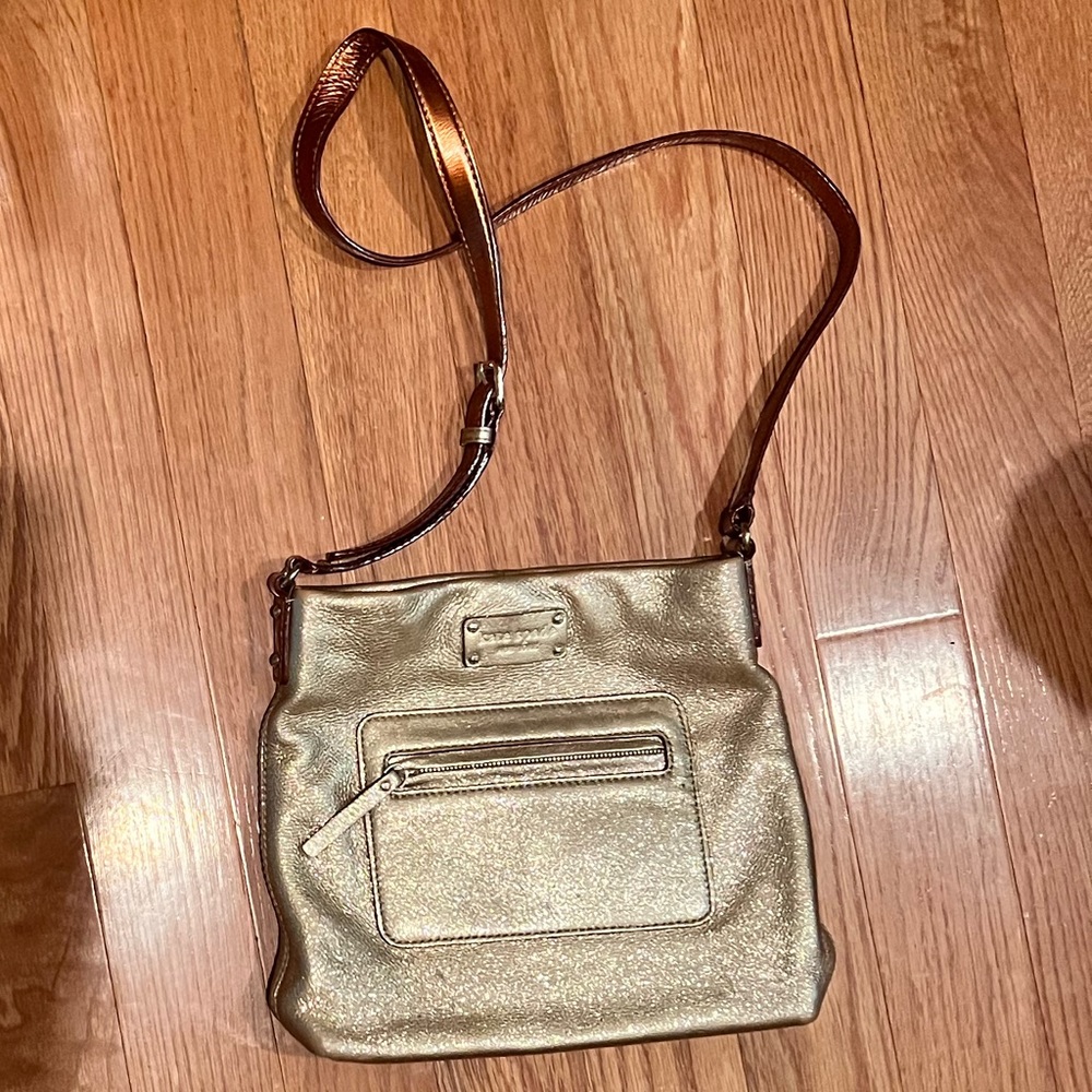 Kate Spade Gold Crossbody Bag - EUC!